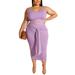 MAWCLOS Sexy Bodycon Package Hip Midi Skirts Set For Plus Size Womens Ladies Casual Two Piece Outfits -Sleeveless Tanks Tops Solid Color Slim Mid Calf Skirt Dress