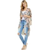 Floral Tassel Kimono Cardigan