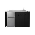 Summit Appliance 3.2 Cubic Feet cu. ft. Mini Fridge w/ Freezer Stainless Steel in Black/Gray | 39.5 H x 54 W x 23.75 D in | Wayfair CK54SINKL