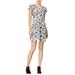 Maison Jules Womens Floral Shift Dress