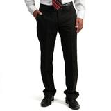 Kenneth Cole Reaction Men's Black Slim-fit Flat-front Suit Separate Pant Trousers