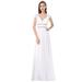 Ever-Pretty Womens Long Black Tie Bridesmaid Evening Cocktail Dresses for Women 08697 White US20
