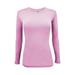 WOMENS LONG SLEEVE T SHIRT WITH SUPER-SOFT STRETCH FABRIC