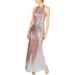 Vince Camuto Womens Sequined Formal Evening Dress