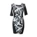 RACHEL Rachel Roy Womens Black Ikat-Print Bodycon Dress S