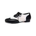 DanzNmotion Black And White Oxford Wide Width Applause Tap Shoes Womens