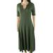 Women Dress Medium Maxi Button Neck M