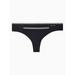 Calvin Klein Women's Invisibles With Mesh Thong, Black, Medium