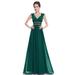 Ever-Pretty Womens Vintage Empire Waist Long Formal Evening Prom Ball Gowns for Women 86972 Green US12