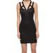 Guess NEW Black Women's Size 2 Sheath Embossed Chevron Cutout Dress