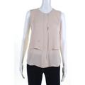 Pre-ownedTheory Womens Sleeveless Silk Blouse Nude Size Extra Small