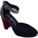 Penny Loves Kenny Women's Rhime Round Toe Fashion Pumps Black Faux Suede 7 M