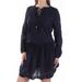TOMMY HILFIGER Womens Navy Long Sleeve Knee Length Casual Dress Size: 6