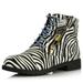 DailyShoes Womens Calf Boots Women's Ankle Combat Boot Trendy Metal Elastic Mid Pull On Shorts High Exclusive Credit Card Pocket Shoe Zebra,Pu,5, Shoelace Style Royal Blue