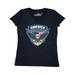 Inktastic America with Eagle Shield and Banner Adult Women's V-Neck T-Shirt Female