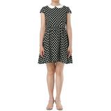 Women's Polka Dots Peter Pan Collar Above Knee Dress