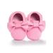 Babula Baby Girl Bowknot Fringed Kids Leather Soft Soled Crib Shoes