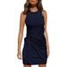 Avamo Women Solid Sleeveless Crewneck Bodycon Dress Slim Racerback Tight Elastic Mini Tank Dress Navy Blue XL(US 16-18)