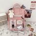 2021 Preppy Pink Backpack Women Waterproof Candy Colors Backpacks Fancy High School Bags for Teenage Girl Cute Travel Rucksack