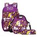 Debbieicy Cute Unicorn Lightweight Princess Backpack Kids School Bookbag with Lunch Bag Pen Bag for Preschool, Kindergarten, Elementary Girls(Purple Set)