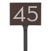 Montague Metal Products Inc. Floating 1-Line Lawn Address Sign Metal in Brown | 6 H x 8.5 W x 1 D in | Wayfair HMP-042-L-RB-BA