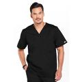 Cherokee Workwear Core Stretch Scrubs Top for Men V-Neck Plus Size 4743, 2XL, Black