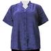 A Personal Touch Women's Plus Size Mandarin Collar V-Neck Blouse Purple Reagan - 0X