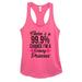 Funny Womenâ€™s Basic Tank Top "There's A 99.9% Chance I'm A Disnâ€� Yoga Shirt Small, Fuchsia