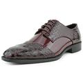 Bolano Men's Designer Cap Toe Formal Lace Up Oxford Dress Shoes Burgandy Size 15