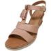 Marc Joseph New York Women's Irving St Sandal Blush Cobra Ankle-High Leather Wedged - 5M