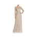 Tadashi Shoji Womens Embroidered Sequined Evening Dress