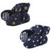 Hudson Baby Unisex Baby Quilted Booties, Metallic Stars, 12-18 Months