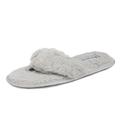 DREAM PAIRS Women Soft Faux Fur Thong SLippers Women's Slip on House Slippers Fuzzy Warm Houseslippers Shoes SPA-03 GREY Size 8