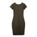 Women dress Summer round neck solid Casual Stretch Short Sleeve cotton pullover Evening Party Midi Dresses one pieces