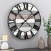 Highland Dunes Oversized Manhattan 24 " Wall Clock Wood in Gray/White | 24 H x 24 W x 2 D in | Wayfair 259E2E7D79C3461B97A520E4F4C23755