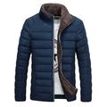 Avamo Mens Winter Jacket Packable Stand Collar Quilted Coat Classic Zip Up Lightweight Overcoat Outerwear Plus Size with Pocket