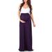 Splicing Maternity Dresses Round Neck Sleeveless Long Casual Sundress Pregnancy Dress Lady Clothes