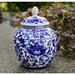 World Menagerie Loesing Large Lotus Temple Display Jar in Blue/White | 7 H x 4.5 W x 4.5 D in | Wayfair 45628422756D45A992D6E8BB18999ED2