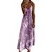 Sexy Spaghetti Strap Nightgown Dress for Women Plus Size Floral Print Nightshirt Casual Loose Sling Dresses Sleepwear Lounge Wear Nightwear