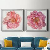 House of Hampton® Blossomed Peony I Blossomed Peony I - 2 Piece Picture Frame Set Canvas in Indigo/Pink/Red | 26.5 H x 53 W x 1.5 D in | Wayfair