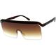 MLC Eyewear Fashion Rectangular Lens Flat Top Aviator Sunglasses Project: 424