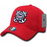 RapDom United States Coast Guard Military Mens Air Mesh Cap [Red - Adjustable]