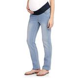 Oh! Mamma Maternity Demi Panel Basic Super Soft Straight Leg Jeans