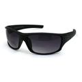 Mens Rectangular Warp Plastic Sport Bi-focal Reading Lens Sunglasses Matte Black 3.25