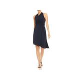 Halston Heritage Womens Sleeveless Daytime Wrap Dress