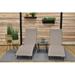 Orren Ellis Bontang Sun Lounger Set w/ Loungers & Table Metal in Brown | 33 H x 20 W x 69 D in | Outdoor Furniture | Wayfair