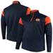 Auburn Tigers Colosseum Big & Tall Luge Fleece Quarter-Zip Pullover Jacket - Navy