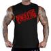 Red Powerlifting Stamped Men's Black Sleeveless T-Shirt Tank Top Small Black