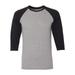 JERZEES - New NIB - Men - Triblend Three-Quarter Raglan Baseball T-Shirt