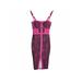 MATERIAL GIRL Womens Pink Zippered Animal Print Spaghetti Strap Sweetheart Neckline Mini Body Con Cocktail Dress Size S